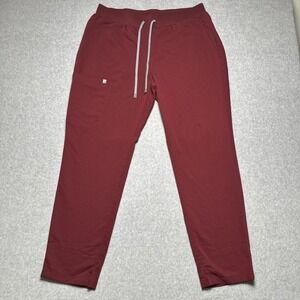 Fabletics Straight Leg Intake Scrub Pants‎ Men's Size XL  Maroon